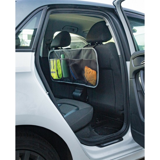 ΘΗΚΕΣ/ΤΣΕΠΕΣ ORGANIZER ΚΑΘΙΣΜΑΤΩΝ/ΠΟΡΤ ΜΠΑΓΚΑΖ 4 ΔΙΧΤΥΑ ΜΕ ΣΤΗΡΙΞΗ ΣΤΟ ΠΡΟΣΚΕΦΑΛΟ 88x35cm ΜΑΥΡΟ LAMPA - 1 TEM.