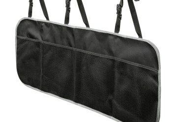 ΘΗΚΕΣ/ΤΣΕΠΕΣ ORGANIZER ΚΑΘΙΣΜΑΤΩΝ/ΠΟΡΤ ΜΠΑΓΚΑΖ 4 ΔΙΧΤΥΑ ΜΕ ΣΤΗΡΙΞΗ ΣΤΟ ΠΡΟΣΚΕΦΑΛΟ 88x35cm ΜΑΥΡΟ LAMPA - 1 TEM.