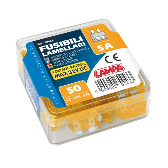 ΑΣΦΑΛΕΙΕΣ 5Amp ΣΕ ΚΟΥΤΑΚΙ 50 ΤΕΜ.