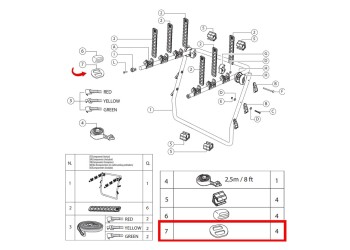 ΑΝΤΑΛΛΑΚΤΙΚΟΙ ΤΕΝΤΩΤΗΡΕΣ ΓΙΑ ΒΑΣΗ ΠΟΔΗΛΑΤΟΥ ΠΟΡΤ ΜΠΑΓΚΑΖ MISTRAL MENABO - 1 TEM.