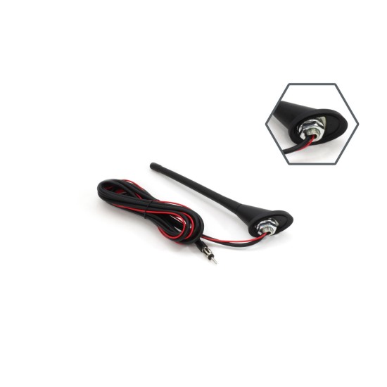 Amio - ΚΕΡΑΙΑ ΟΡΟΦΗΣ ΑΥΤΟΚΙΝΗΤΟΥ ANT04 - 18cm (ΜΕ ΕΝΙΣΧΥΤΗ/ΚΑΛΩΔΙΟ 3m) (VW ΝΕΑ ΜΟΝΤΕΛΑ) - 1 ΤΕΜ. (01127/AM)