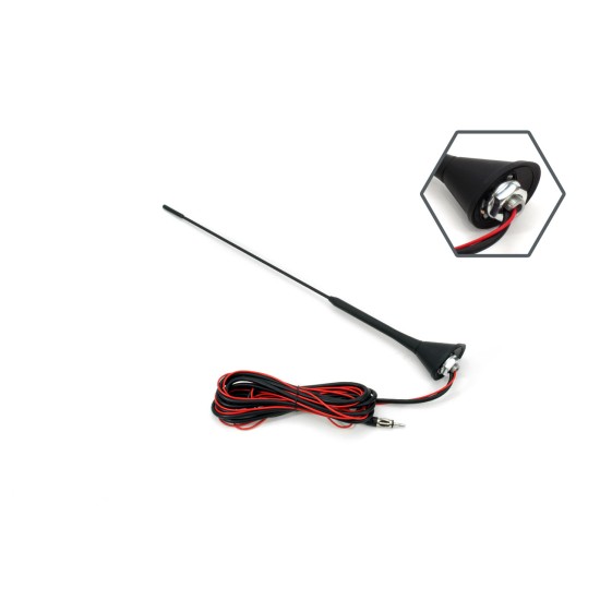 Amio - ΚΕΡΑΙΑ ΟΡΟΦΗΣ ΑΥΤΟΚΙΝΗΤΟΥ ANT08 - 40 cm (ΜΕ ΕΝΙΣΧΥΤΗ/ΚΑΛΩΔΙΟ 3m) - 1 ΤΕΜ. (01511/AM)