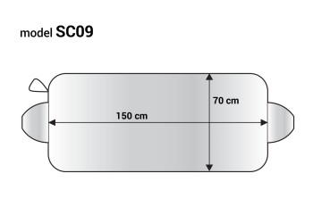 Amio - ΗΛΙΟΠΡΟΣΤΑΣΙΑ ΑΥΤΟΚΙΝΗΤΟΥ UNIVERSAL - 150x70cm (ΑΣΗΜΙ - EPE FOAM) - 1 ΤΕΜ. (01389/AM)