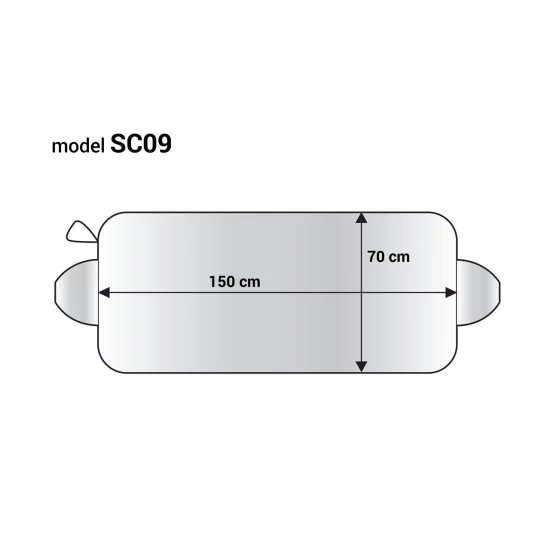 Amio - ΗΛΙΟΠΡΟΣΤΑΣΙΑ ΑΥΤΟΚΙΝΗΤΟΥ UNIVERSAL - 150x70cm (ΑΣΗΜΙ - EPE FOAM) - 1 ΤΕΜ. (01389/AM)
