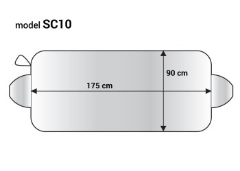 Amio - ΗΛΙΟΠΡΟΣΤΑΣΙΑ ΑΥΤΟΚΙΝΗΤΟΥ UNIVERSAL - 175x90cm (ΑΣΗΜΙ - EPE FOAM) - 1 ΤΕΜ. (01390/AM)