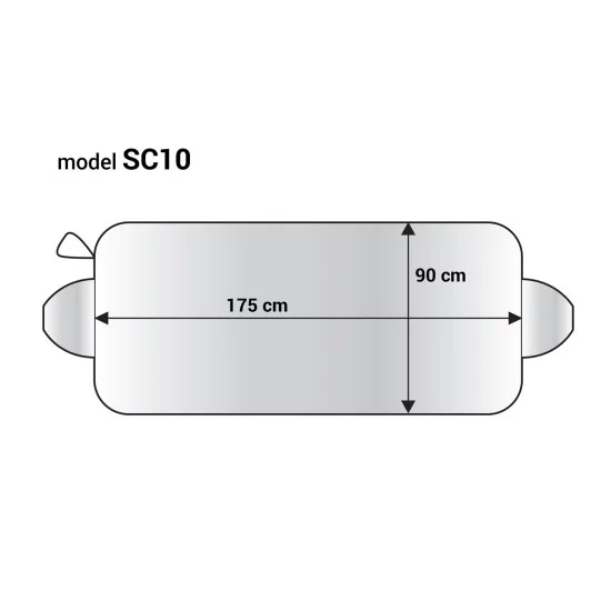 Amio - ΗΛΙΟΠΡΟΣΤΑΣΙΑ ΑΥΤΟΚΙΝΗΤΟΥ UNIVERSAL - 175x90cm (ΑΣΗΜΙ - EPE FOAM) - 1 ΤΕΜ. (01390/AM)