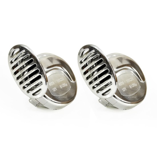 Amio - ΚΟΡΝΑ CHR-01 12V - 120dB ΣΥΝΟΛΙΚΑ (ΧΡΩΜΙΟ/ΣΤΥΛ ΣΑΛΙΓΚΑΡΙΑ) - 2 ΤΕΜ. (01715/AM)