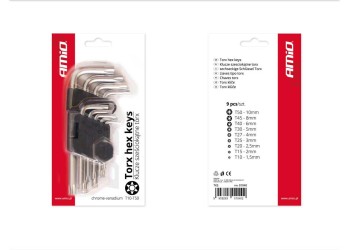 Amio - ΑΛΕΝ TORX ΚΟΝΤΑ 125mm TKS - 9 ΤΕΜ. (01040/AM)