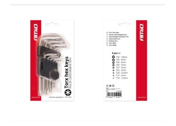 Amio - ΑΛΕΝ TORX ΚΟΝΤΑ 125mm TKS - 9 ΤΕΜ. (01040/AM)