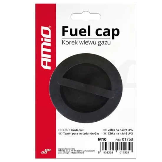 Amio - ΠΛΑΣΤΙΚΗ ΤΑΠΑ ΚΑΥΣΙΜΟΥ LPG (ΥΓΡΑΕΡΙΟ) ΜΕ ΣΠΕΙΡΩΜΑ Μ10 - 1 ΤΕΜ. (01753/AM)