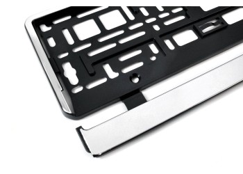 Amio - ΠΛΑΣΤΙΚΟ ΠΛΑΙΣΙΟ ΠΙΣΩ ΠΙΝΑΚΙΔΑΣ ΚΥΚΛΟΦΟΡΙΑΣ (ΜΑΥΡΟ-ΧΡΩΜΙΟ) - 52 Χ 12,5 cm - 1 ΤΕΜ. (01164/AM)