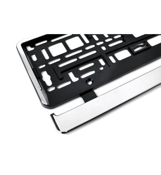 Amio - ΠΛΑΣΤΙΚΟ ΠΛΑΙΣΙΟ ΠΙΣΩ ΠΙΝΑΚΙΔΑΣ ΚΥΚΛΟΦΟΡΙΑΣ (ΜΑΥΡΟ-ΧΡΩΜΙΟ) - 52 Χ 12,5 cm - 1 ΤΕΜ. (01164/AM)