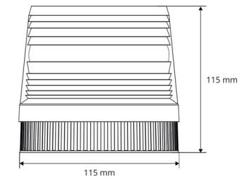 Amio - ΦΑΡΟΣ LED 12V - 115 Χ 115mm (ΠΟΡΤΟΚΑΛΙ/ΜΑΓΝΗΤΙΚΗ ΒΑΣΗ) - 1 ΤΕΜ. (01276/AM)