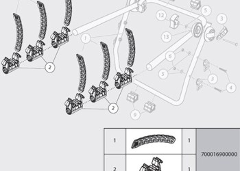 ΚΙΤ ΑΝΤΑΛΛΑΚΤΙΚΗΣ ΔΕΣΤΡΑΣ ΓΙΑ ΒΑΣΗ ΠΟΔΗΛΑΤΟΥ MISTRAL MENABO - 1 ΤΕΜ.