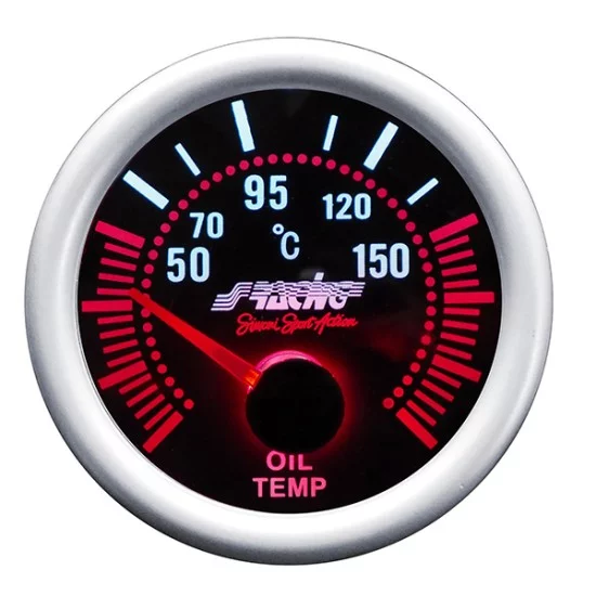 ΘΕΡΜΟΚΡΑΣΙΑ ΛΑΔΙΟΥ 52mm 2 INCH ΜΑΥΡΟ ΜΕ ΚΟΚΚΙΝΟ ΦΩΤΙΣΜΟ