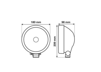 ΠΡΟΒΟΛΕΑΣ NEPTUNE 7'' 12/24V-H7 ΚΑΡΦΙ ΜΕ t10 ΘΕΣΕΩΣ ΣΤΡΟΓΓΥΛΟΣ 180mm 1ΤΕΜ.