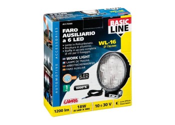 ΠΡΟΒΟΛΕΑΣ ΕΡΓΑΣΙΑΣ ΣΤΡΟΓΓΥΛΟΣ  WL-16 - 6 LED 18W 10-30V (137x116x42 mm) BASIC LINE - 1 ΤΕΜ.