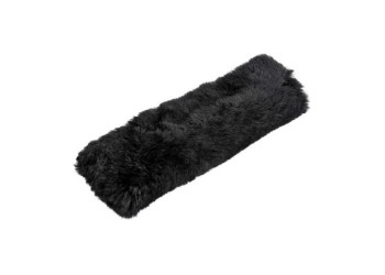 ΜΑΞΙΛΑΡΑΚΙ ΖΩΝΗΣ ΜΑΥΡΟ ΓΟΥΝΙΝΟ ΧΝΟΥΔΩΤΟ SHEEPSKIN (26x9 cm) - 1ΤΕΜ.