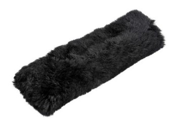 ΜΑΞΙΛΑΡΑΚΙ ΖΩΝΗΣ ΜΑΥΡΟ ΓΟΥΝΙΝΟ ΧΝΟΥΔΩΤΟ SHEEPSKIN (26x9 cm) - 1ΤΕΜ.