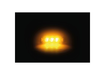 ΣΤΡΟΜΠΟ ΠΟΡΤΟΚΑΛΙ 12/24V 3 LED 4 ΧΡΗΣΕΩΝ ΑΔΙΑΒΡΟΧΟ IP67 (ΠΑΧΟΣ: 7mm) 88x30mm  LAMPA - 1 TEM.