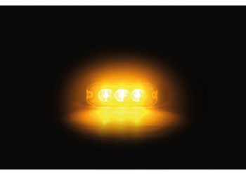 ΣΤΡΟΜΠΟ ΠΟΡΤΟΚΑΛΙ 12/24V 3 LED 4 ΧΡΗΣΕΩΝ ΑΔΙΑΒΡΟΧΟ IP67 (ΠΑΧΟΣ: 7mm) 88x30mm  LAMPA - 1 TEM.