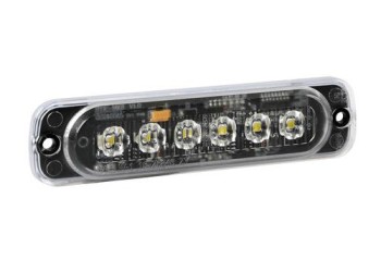 ΣΤΡΟΜΠΟ ΛΕΥΚΟ LF1 12/24V ΜΕ 6 LED 19 ΧΡΗΣΕΩΝ ΑΔΙΑΒΡΟΧΟ 113x28mm 1ΤΕΜ.