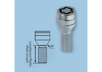 ΜΠΟΥΛΟΝΙΑ ΑΣΦΑΛΕΙΑΣ 12x1,25 22mm (17) ΚΩΝΙΚΑ ΜΑΥΡΑ A010