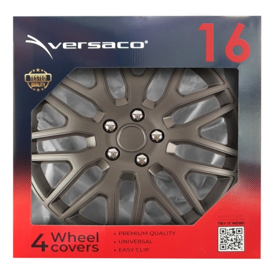 Amio - ΤΑΣΙΑ 16" DAKAR NC ΑΝΘΡΑΚΙ - ΣΕΤ 4ΤΕΜ ΣΕ KOYTI (8293/AM)