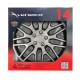 Amio - ΤΑΣΙΑ 14" DAKAR NC ΜΑΥΡΟ/ΑΣΗΜΙ - ΣΕΤ 4 ΤΕΜ ΣΕ ΚΟΥΤΙ (8491/AM)