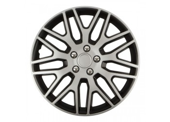 Amio - ΤΑΣΙΑ 15" DAKAR NC ΑΣΗΜΙ/ΜΑΥΡΟ - ΣΕΤ 4ΤΕΜ ΣΕ KOYTI (8507/AM)