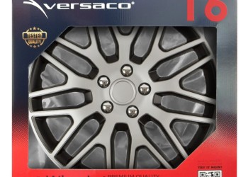 Amio - ΤΑΣΙΑ 16" DAKAR NC ΑΣΗΜΙ ΜΑΥΡΟ - ΣΕΤ 4ΤΕΜ ΣΕ KOYTI (8514/AM)