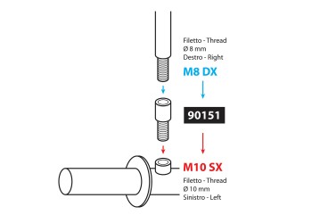 ΑΝΤΑΠΤΟΡΑΣ ΓΙΑ ΚΑΘΡΕΠΤΗ ΜΗΧΑΝΗΣ M8 DX-M10 SX -1ΤΕΜ