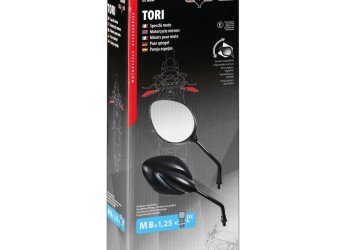 ΚΑΘΡΕΠΤΕΣ ΜΟΤΟ TORI M8x1,25 ΜΑΥΡΟΙ 2ΤΕΜ.