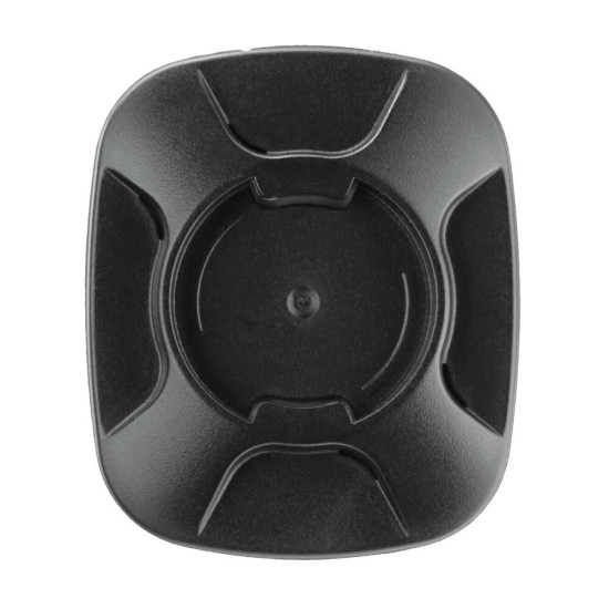 Αυτοκόλλητος Αντάπτορας Κινητού της σειράς Optiline Universal Εφαρμογής σε Μαύρο Χρώμα με διαστάσεις 39 x 46,5 mm, συμβατός με Βάσεις Στήριξης Κινητού Optiline για Μηχανή με σύστημα Duolock