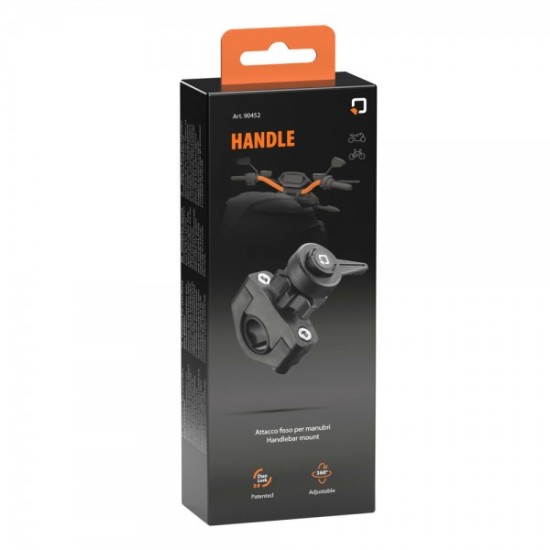 Βάση Στήριξης Κινητού Handle της σειράς Optiline για Τιμόνι Μηχανής ή Ποδηλάτου με διάμετρο από 16 mm έως 32 mm και σύστημα Duolock, συμβατή με Θήκες ή Αντάπτορες Κινητού Optiline