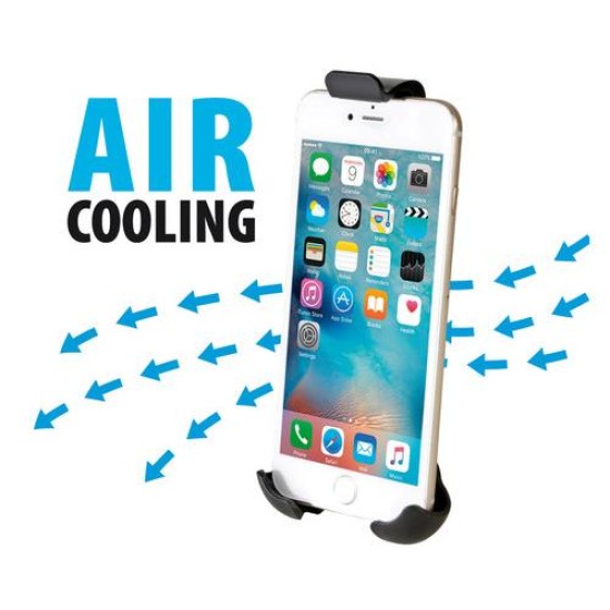 Αερόψυκτη Θήκη Κινητού Air Flow της σειράς Optiline Universal Εφαρμογής για κινητά με μέγιστο ύψος από 125 mm έως 180 mm, συμβατή με Βάσεις Στήριξης Κινητού Optiline για Μηχανή με σύστημα Duolock