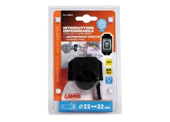 ΔΙΑΚΟΠΤΗΣ 12V 6A ΤΙΜΟΝΙΟΥ ΜΟΤΟ ΑΔΙΑΒΡΟΧΟΣ ΜΕ ΔΙΑΜΕΤΡΟ 22-32mm 52X26mm