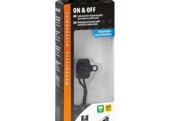 ΔΙΑΚΟΠΤΗΣ 12V 6A ΤΙΜΟΝΙΟΥ ΜΟΤΟ ΑΔΙΑΒΡΟΧΟΣ 6mm ΜΑΥΡΟΣ 1ΤΕΜ.