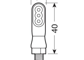ΦΛΑΣ ΜΟΤΟ NANO LED 12V 35x18mm ΜΑΥΡΑ 2 ΤΕΜ.