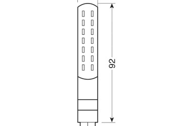 ΦΛΑΣ ΕΜΠΡΟΣ ΓΙΑ MOTO LINE SQ 12V SMD LED 2 ΧΡΗΣΕΩΝ ΘΕΣΕΩΣ/ΦΛΑΣ (ΜΑΥΡΟ 92 X 16 mm) - 2 ΤΕΜ.