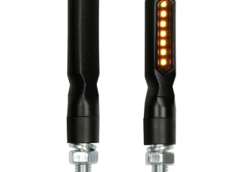 ΦΛΑΣ ΜΟΤΟ PIERCER SQ 12V ΜΑΥΡΑ SMD LED 75x15mm 2ΤΕΜ.
