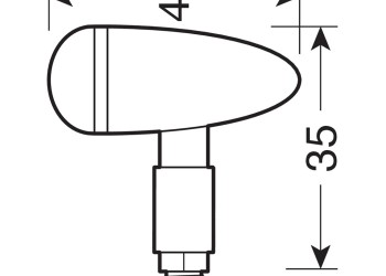ΦΛΑΣ ΜΟΤΟ DROP 12V SMD LED (35x43mm) ΧΡΩΜΙΟ -2 ΤΕΜ.