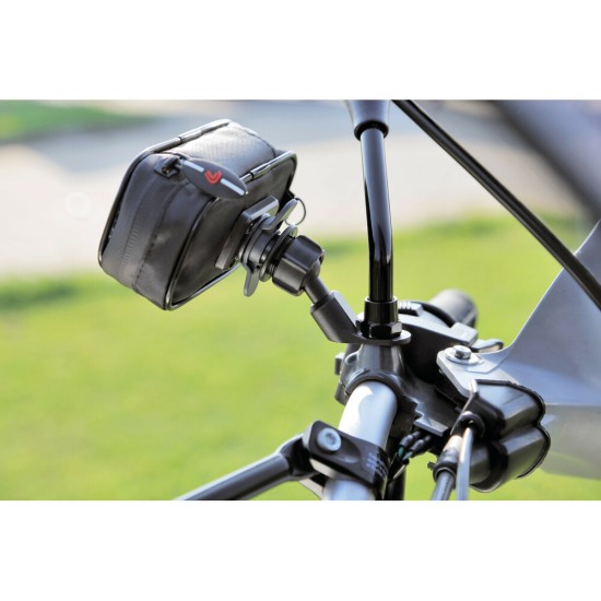 Βάση Στήριξης Κινητού Pole της σειράς Titan Optiline για τις Βάσεις των Καθρεπτών Μηχανής με διάμετρο 10 mm και σύστημα Duolock, συμβατή με Θήκες ή Αντάπτορες Κινητού Optiline