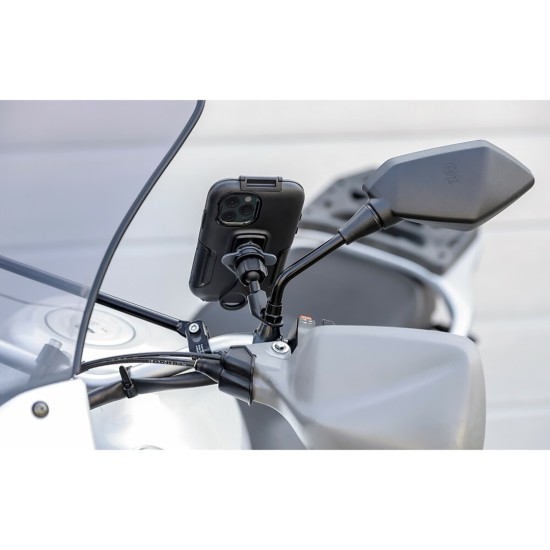 Βάση Στήριξης Κινητού Pole της σειράς Titan Optiline για τις Βάσεις των Καθρεπτών Μηχανής με διάμετρο 10 mm και σύστημα Duolock, συμβατή με Θήκες ή Αντάπτορες Κινητού Optiline