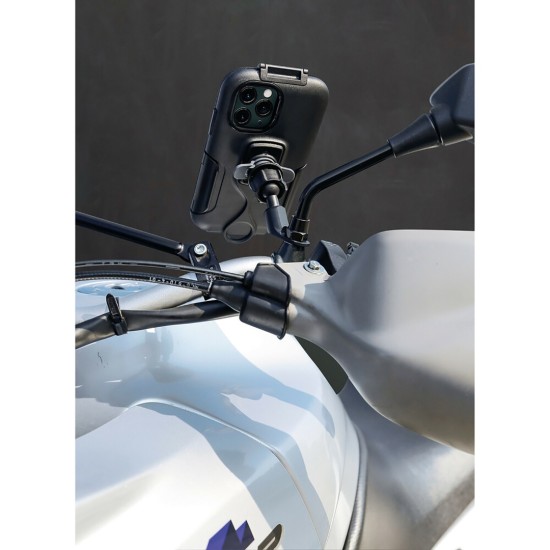 Βάση Στήριξης Κινητού Pole της σειράς Titan Optiline για τις Βάσεις των Καθρεπτών Μηχανής με διάμετρο 10 mm και σύστημα Duolock, συμβατή με Θήκες ή Αντάπτορες Κινητού Optiline