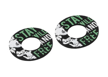 ΧΕΡΟΥΛΙΑ MOTO DONUT OFF-ROAD ΜΑΥΡΑ/ΠΡΑΣΙΝΑ 22MM+25MM 12CM 2ΤΕΜ