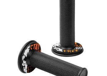 ΧΕΡΟΥΛΙΑ MOTO DONUT OFF-ROAD ΜΑΥΡΑ/ΠΟΡΤΟΚΑΛΙ 22MM+25MM 12CM 2ΤΕΜ