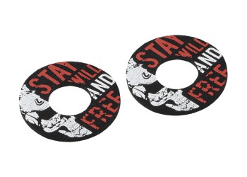 ΧΕΡΟΥΛΙΑ MOTO DONUT OFF-ROAD ΓΚΡΙ/ΚΟΚΚΙΝΑ 22MM+25MM 12CM 2ΤΕΜ