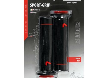 ΧΕΙΡΟΛΑΒΕΣ ΤΙΜΟΝΙΟΥ ΜΗΧΑΝΗΣ SPORT-GRIP ΜΑΥΡΟ/ΚΟΚΚΙΝΟ (22 mm-12cm/25mm-12,5cm) LAMPA - 2 ΤΕΜ.