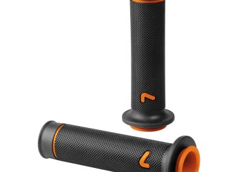 ΧΕΙΡΟΛΑΒΕΣ ΤΙΜΟΝΙΟΥ ΜΗΧΑΝΗΣ SPORT-GRIP ΜΑΥΡΟ/ΠΟΡΤΟΚΑΛΙ (22 mm-12cm/25mm-12,5cm) LAMPA - 2 ΤΕΜ.